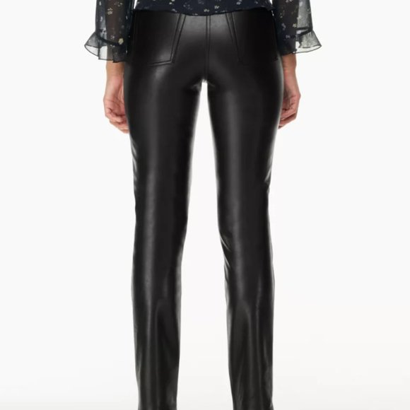 Aritzia | Wilfred High Rise Vegan Leather Slim Pant | Size 10 - Picture 2 of 6